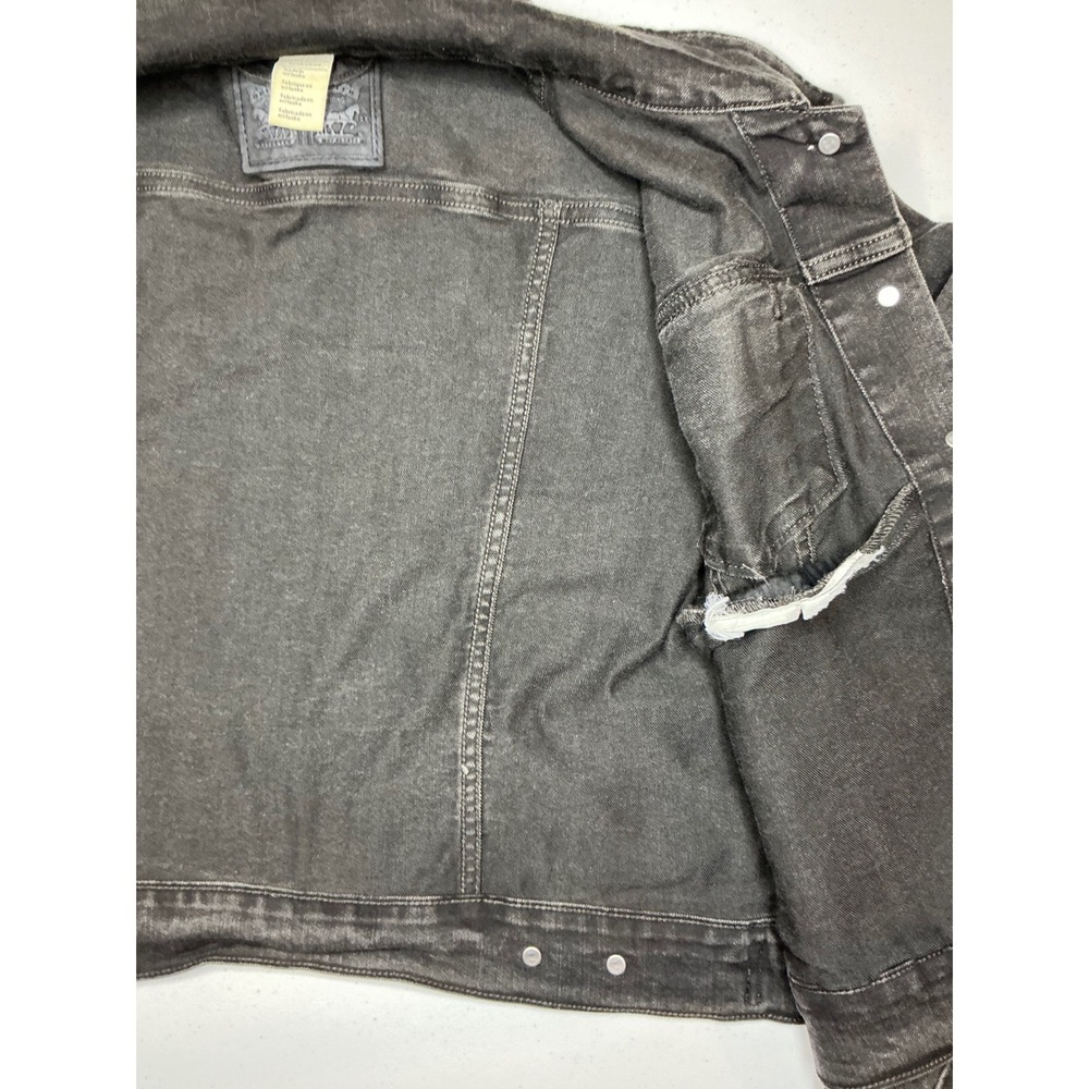 Levi's Denim Jacket Gray Wash Button Front Classic Trucker Jacket Womens XL - Picture 4 of 5